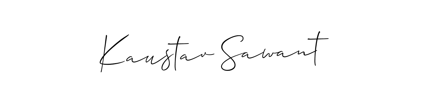 Kaustav Sawant stylish signature style. Best Handwritten Sign (Allison_Script) for my name. Handwritten Signature Collection Ideas for my name Kaustav Sawant. Kaustav Sawant signature style 2 images and pictures png