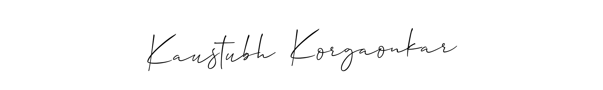 Similarly Allison_Script is the best handwritten signature design. Signature creator online .You can use it as an online autograph creator for name Kaustubh  Korgaonkar. Kaustubh  Korgaonkar signature style 2 images and pictures png