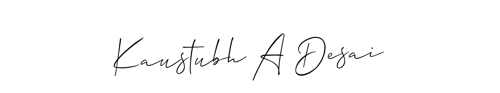 Best and Professional Signature Style for Kaustubh A Desai. Allison_Script Best Signature Style Collection. Kaustubh A Desai signature style 2 images and pictures png