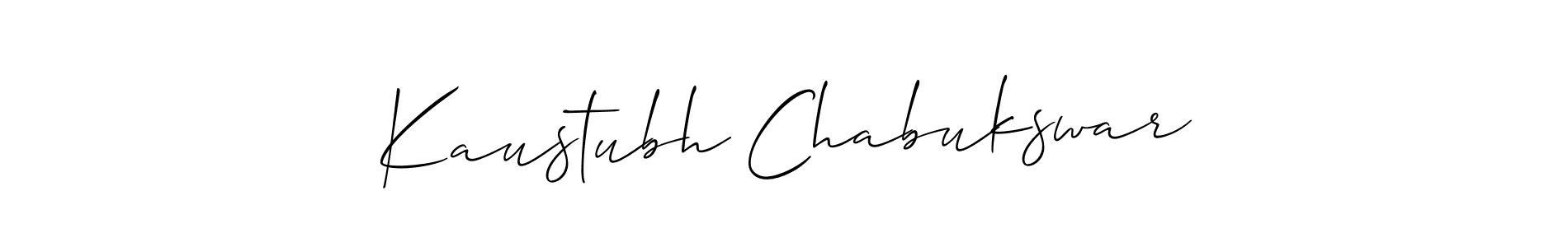 Make a short Kaustubh Chabukswar signature style. Manage your documents anywhere anytime using Allison_Script. Create and add eSignatures, submit forms, share and send files easily. Kaustubh Chabukswar signature style 2 images and pictures png