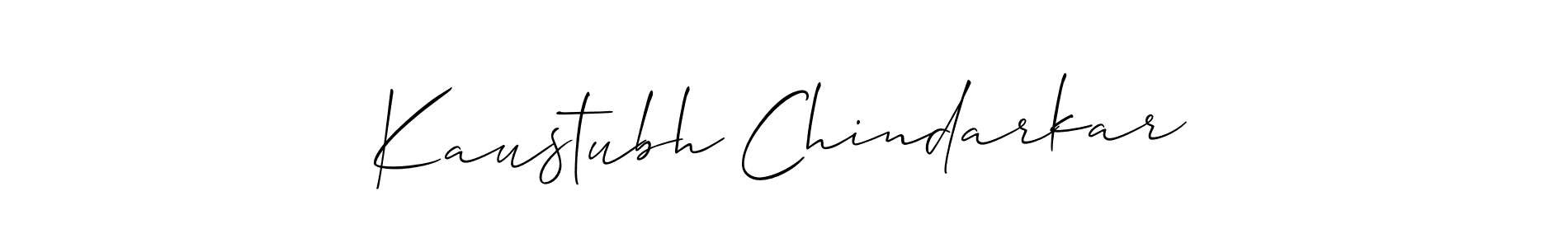 Make a beautiful signature design for name Kaustubh Chindarkar. With this signature (Allison_Script) style, you can create a handwritten signature for free. Kaustubh Chindarkar signature style 2 images and pictures png