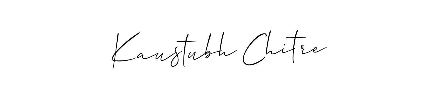 Make a beautiful signature design for name Kaustubh Chitre. With this signature (Allison_Script) style, you can create a handwritten signature for free. Kaustubh Chitre signature style 2 images and pictures png