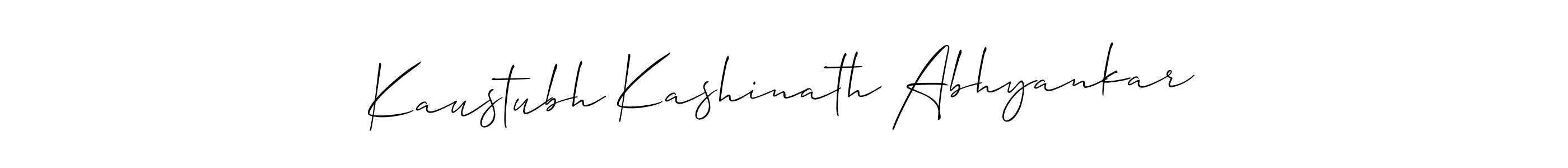 Create a beautiful signature design for name Kaustubh Kashinath Abhyankar. With this signature (Allison_Script) fonts, you can make a handwritten signature for free. Kaustubh Kashinath Abhyankar signature style 2 images and pictures png