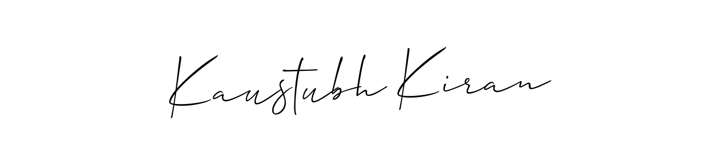 Also You can easily find your signature by using the search form. We will create Kaustubh Kiran name handwritten signature images for you free of cost using Allison_Script sign style. Kaustubh Kiran signature style 2 images and pictures png