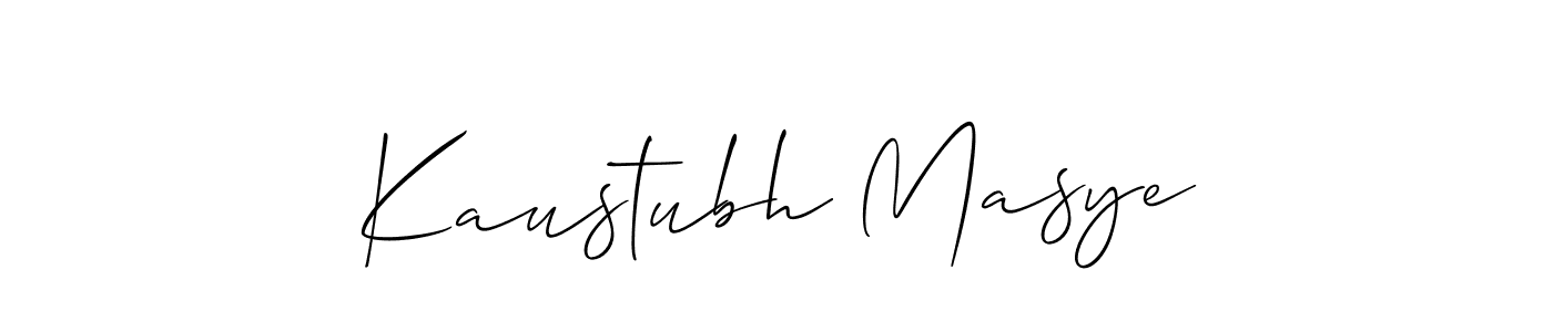 Similarly Allison_Script is the best handwritten signature design. Signature creator online .You can use it as an online autograph creator for name Kaustubh Masye. Kaustubh Masye signature style 2 images and pictures png