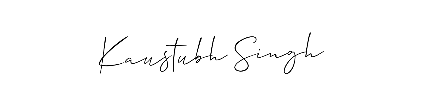 You should practise on your own different ways (Allison_Script) to write your name (Kaustubh Singh) in signature. don't let someone else do it for you. Kaustubh Singh signature style 2 images and pictures png