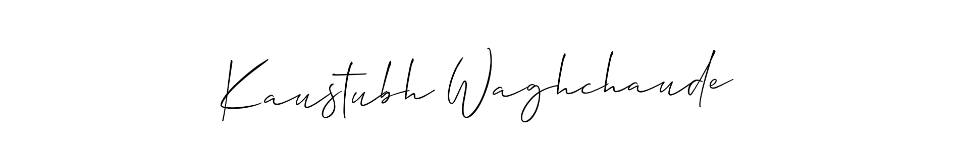 if you are searching for the best signature style for your name Kaustubh Waghchaude. so please give up your signature search. here we have designed multiple signature styles  using Allison_Script. Kaustubh Waghchaude signature style 2 images and pictures png