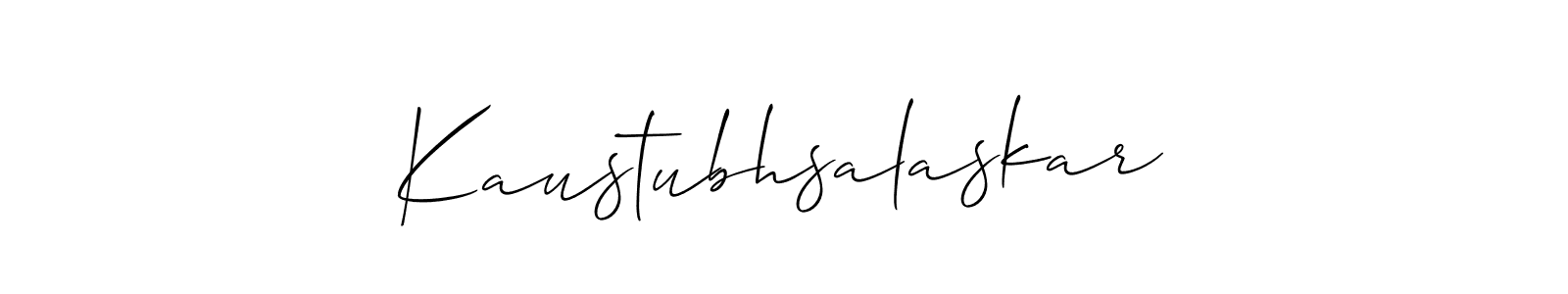 How to Draw Kaustubhsalaskar signature style? Allison_Script is a latest design signature styles for name Kaustubhsalaskar. Kaustubhsalaskar signature style 2 images and pictures png
