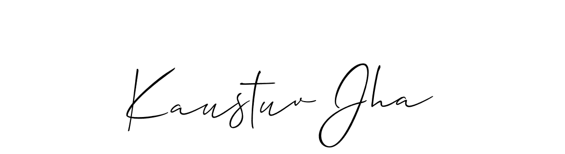 Kaustuv Jha stylish signature style. Best Handwritten Sign (Allison_Script) for my name. Handwritten Signature Collection Ideas for my name Kaustuv Jha. Kaustuv Jha signature style 2 images and pictures png
