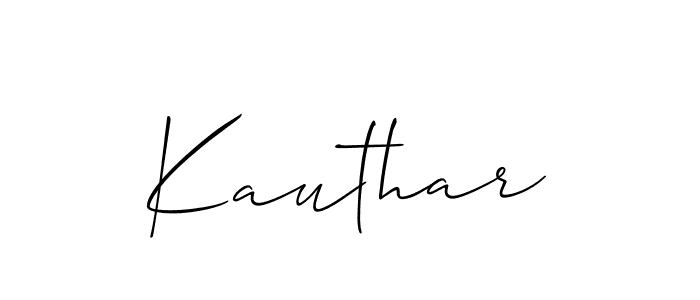 You should practise on your own different ways (Allison_Script) to write your name (Kauthar) in signature. don't let someone else do it for you. Kauthar signature style 2 images and pictures png