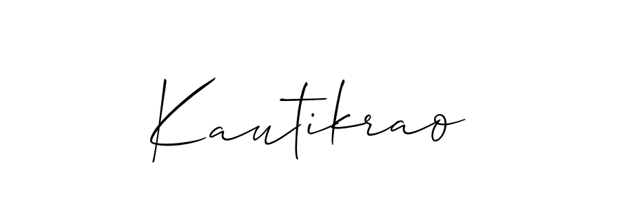 Make a beautiful signature design for name Kautikrao. With this signature (Allison_Script) style, you can create a handwritten signature for free. Kautikrao signature style 2 images and pictures png