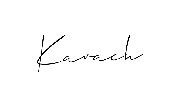 Similarly Allison_Script is the best handwritten signature design. Signature creator online .You can use it as an online autograph creator for name Kavach. Kavach signature style 2 images and pictures png