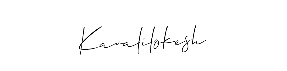 How to make Kavalilokesh signature? Allison_Script is a professional autograph style. Create handwritten signature for Kavalilokesh name. Kavalilokesh signature style 2 images and pictures png