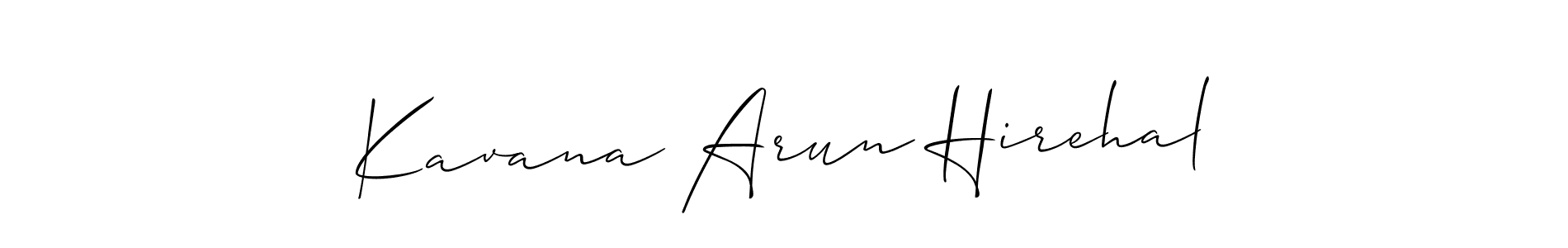 You can use this online signature creator to create a handwritten signature for the name Kavana Arun Hirehal. This is the best online autograph maker. Kavana Arun Hirehal signature style 2 images and pictures png