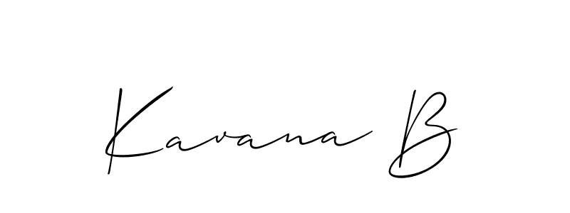 How to make Kavana B signature? Allison_Script is a professional autograph style. Create handwritten signature for Kavana B name. Kavana B signature style 2 images and pictures png
