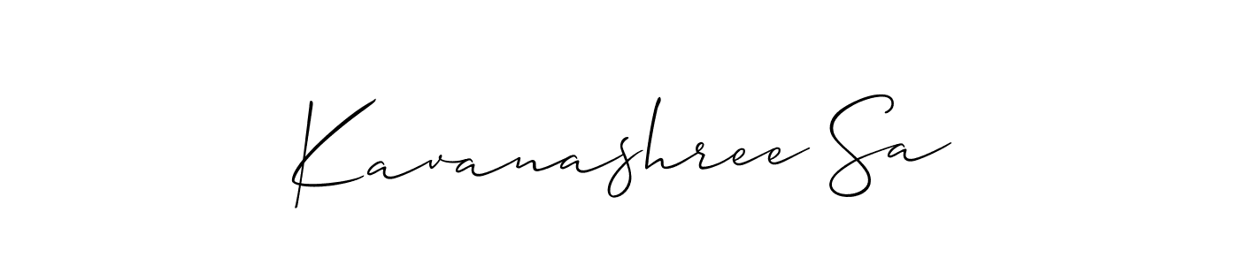 You should practise on your own different ways (Allison_Script) to write your name (Kavanashree Sa) in signature. don't let someone else do it for you. Kavanashree Sa signature style 2 images and pictures png