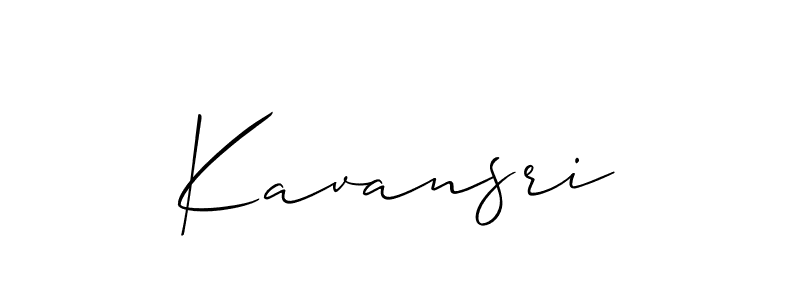 It looks lik you need a new signature style for name Kavansri. Design unique handwritten (Allison_Script) signature with our free signature maker in just a few clicks. Kavansri signature style 2 images and pictures png