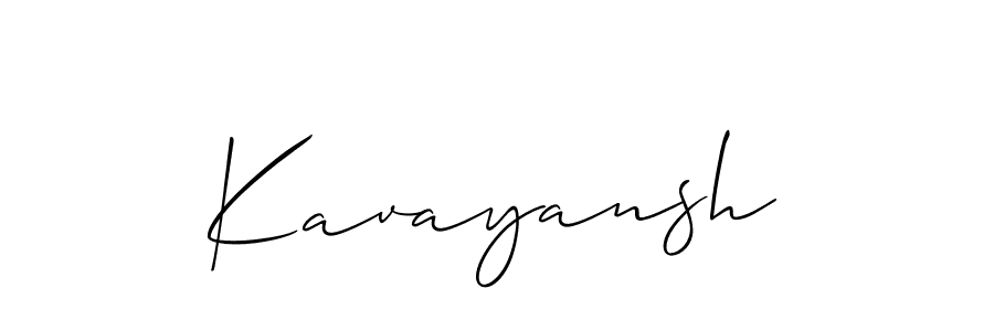 Design your own signature with our free online signature maker. With this signature software, you can create a handwritten (Allison_Script) signature for name Kavayansh. Kavayansh signature style 2 images and pictures png