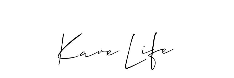 It looks lik you need a new signature style for name Kave Life. Design unique handwritten (Allison_Script) signature with our free signature maker in just a few clicks. Kave Life signature style 2 images and pictures png