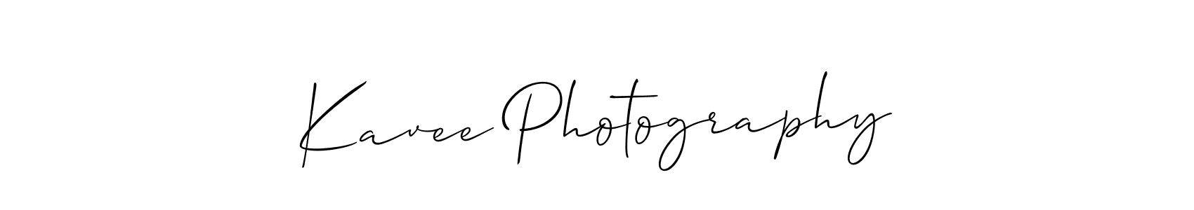 You should practise on your own different ways (Allison_Script) to write your name (Kavee Photography) in signature. don't let someone else do it for you. Kavee Photography signature style 2 images and pictures png