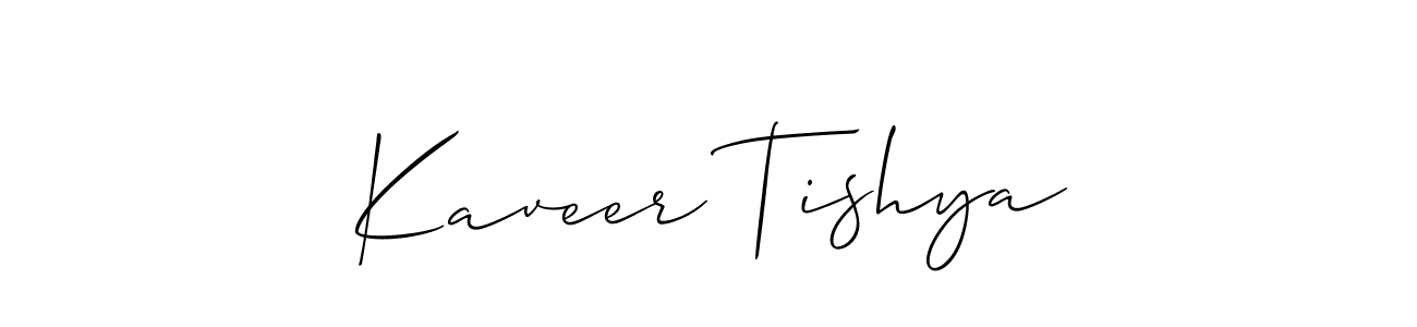 Also You can easily find your signature by using the search form. We will create Kaveer Tishya name handwritten signature images for you free of cost using Allison_Script sign style. Kaveer Tishya signature style 2 images and pictures png