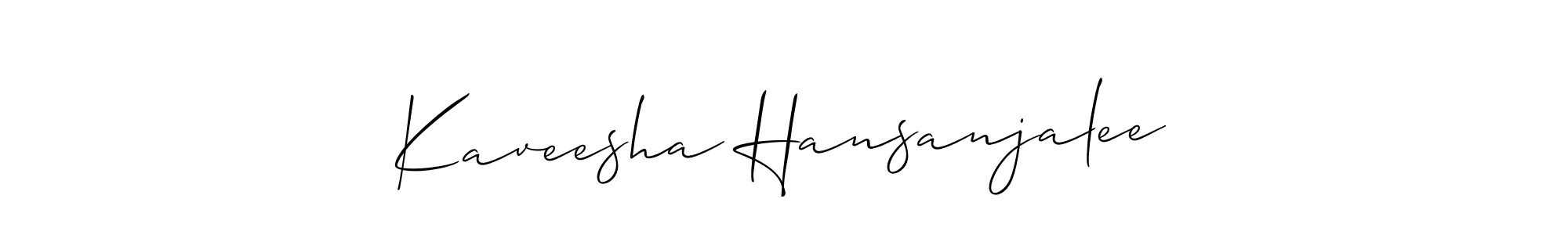 How to make Kaveesha Hansanjalee signature? Allison_Script is a professional autograph style. Create handwritten signature for Kaveesha Hansanjalee name. Kaveesha Hansanjalee signature style 2 images and pictures png