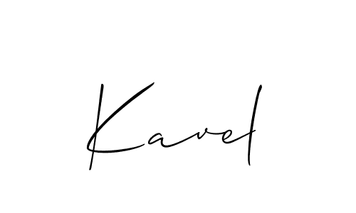 Design your own signature with our free online signature maker. With this signature software, you can create a handwritten (Allison_Script) signature for name Kavel. Kavel signature style 2 images and pictures png