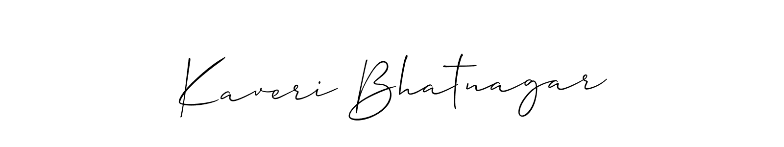 You should practise on your own different ways (Allison_Script) to write your name (Kaveri Bhatnagar) in signature. don't let someone else do it for you. Kaveri Bhatnagar signature style 2 images and pictures png