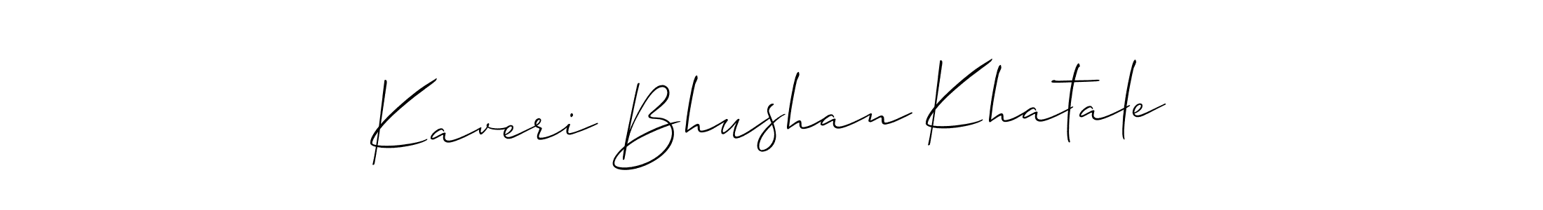 Make a short Kaveri Bhushan Khatale signature style. Manage your documents anywhere anytime using Allison_Script. Create and add eSignatures, submit forms, share and send files easily. Kaveri Bhushan Khatale signature style 2 images and pictures png