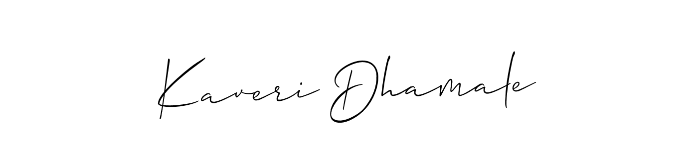 How to Draw Kaveri Dhamale signature style? Allison_Script is a latest design signature styles for name Kaveri Dhamale. Kaveri Dhamale signature style 2 images and pictures png