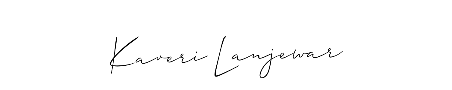Make a short Kaveri Lanjewar signature style. Manage your documents anywhere anytime using Allison_Script. Create and add eSignatures, submit forms, share and send files easily. Kaveri Lanjewar signature style 2 images and pictures png