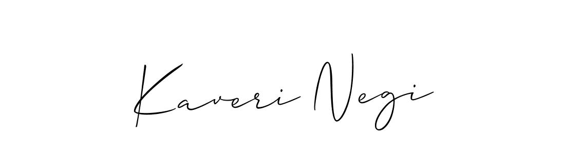 The best way (Allison_Script) to make a short signature is to pick only two or three words in your name. The name Kaveri Negi include a total of six letters. For converting this name. Kaveri Negi signature style 2 images and pictures png