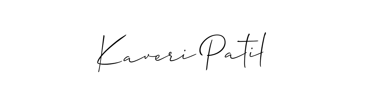 Create a beautiful signature design for name Kaveri Patil. With this signature (Allison_Script) fonts, you can make a handwritten signature for free. Kaveri Patil signature style 2 images and pictures png