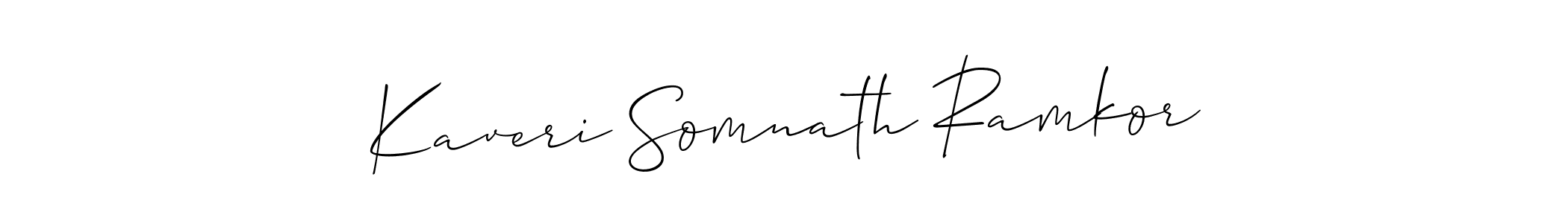 How to make Kaveri Somnath Ramkor name signature. Use Allison_Script style for creating short signs online. This is the latest handwritten sign. Kaveri Somnath Ramkor signature style 2 images and pictures png