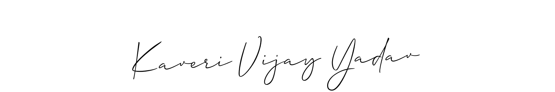 Make a beautiful signature design for name Kaveri Vijay Yadav. With this signature (Allison_Script) style, you can create a handwritten signature for free. Kaveri Vijay Yadav signature style 2 images and pictures png