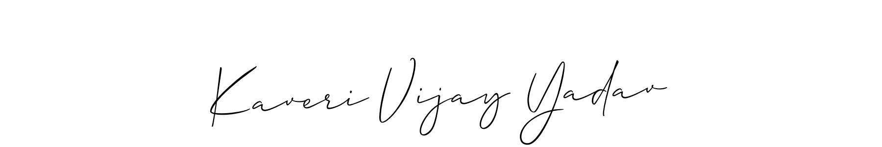 You should practise on your own different ways (Allison_Script) to write your name (Kaveri Vijay Yadav) in signature. don't let someone else do it for you. Kaveri Vijay Yadav signature style 2 images and pictures png