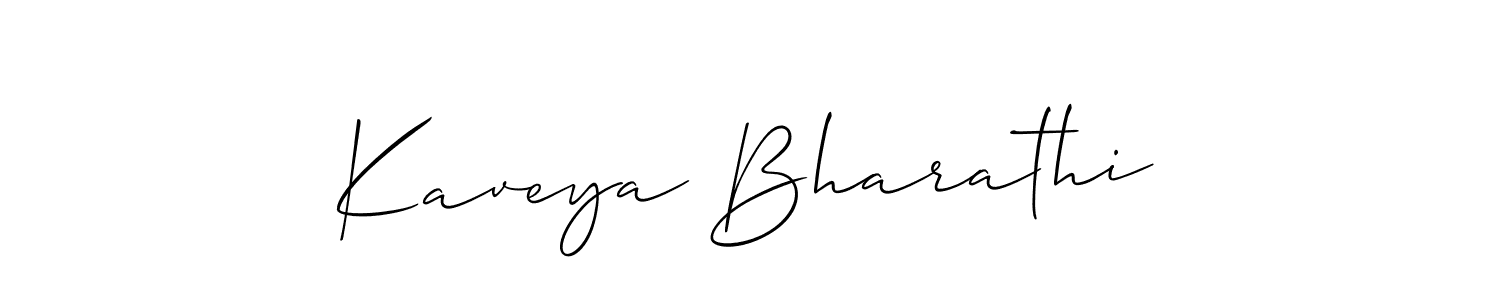 Kaveya Bharathi stylish signature style. Best Handwritten Sign (Allison_Script) for my name. Handwritten Signature Collection Ideas for my name Kaveya Bharathi. Kaveya Bharathi signature style 2 images and pictures png