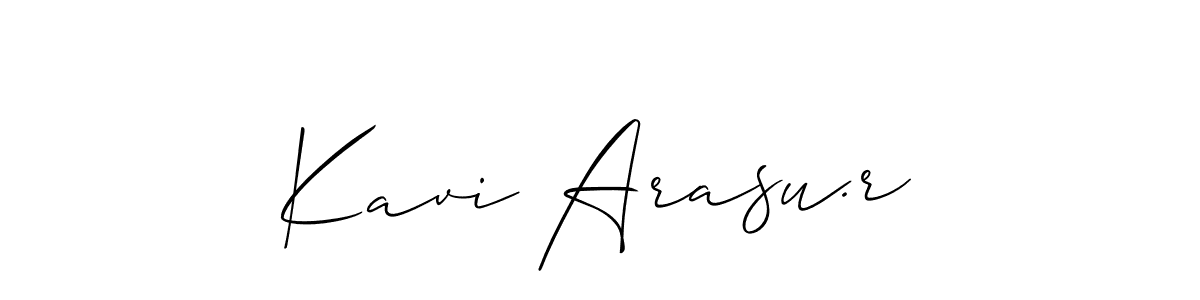 Also You can easily find your signature by using the search form. We will create Kavi Arasu.r name handwritten signature images for you free of cost using Allison_Script sign style. Kavi Arasu.r signature style 2 images and pictures png