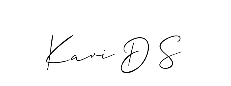 Allison_Script is a professional signature style that is perfect for those who want to add a touch of class to their signature. It is also a great choice for those who want to make their signature more unique. Get Kavi D S name to fancy signature for free. Kavi D S signature style 2 images and pictures png