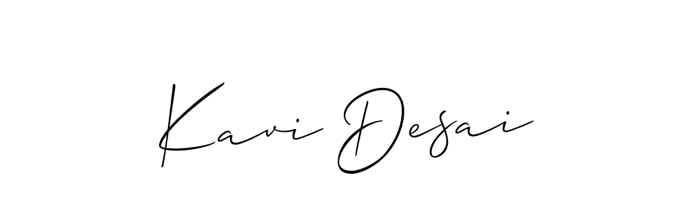 Make a beautiful signature design for name Kavi Desai. With this signature (Allison_Script) style, you can create a handwritten signature for free. Kavi Desai signature style 2 images and pictures png