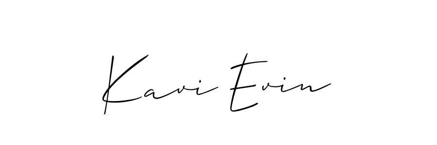 Use a signature maker to create a handwritten signature online. With this signature software, you can design (Allison_Script) your own signature for name Kavi Evin. Kavi Evin signature style 2 images and pictures png