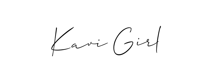 Design your own signature with our free online signature maker. With this signature software, you can create a handwritten (Allison_Script) signature for name Kavi Girl. Kavi Girl signature style 2 images and pictures png