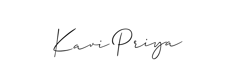 Design your own signature with our free online signature maker. With this signature software, you can create a handwritten (Allison_Script) signature for name Kavi Priya. Kavi Priya signature style 2 images and pictures png