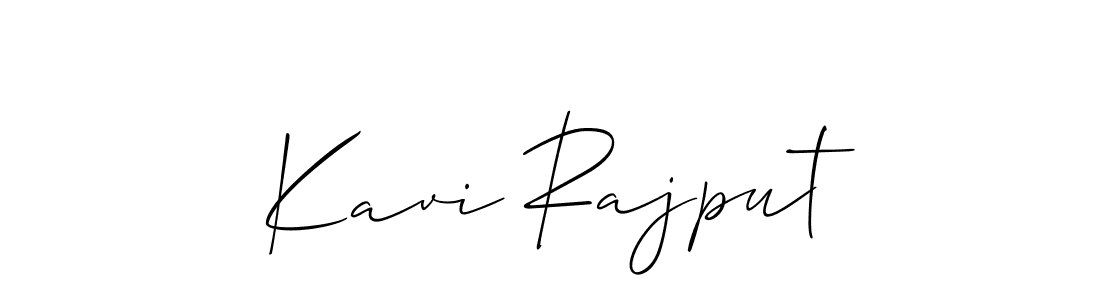 Use a signature maker to create a handwritten signature online. With this signature software, you can design (Allison_Script) your own signature for name Kavi Rajput. Kavi Rajput signature style 2 images and pictures png
