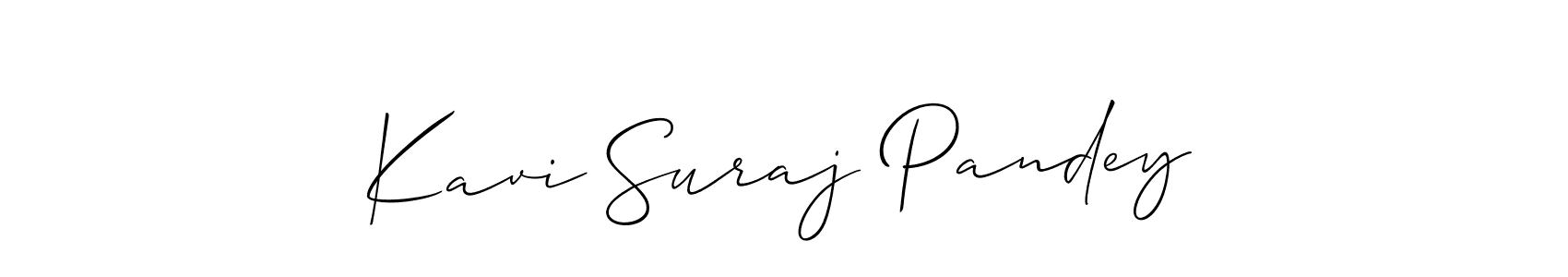 Design your own signature with our free online signature maker. With this signature software, you can create a handwritten (Allison_Script) signature for name Kavi Suraj Pandey. Kavi Suraj Pandey signature style 2 images and pictures png