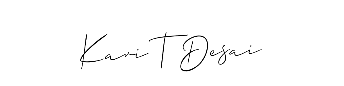 It looks lik you need a new signature style for name Kavi T Desai. Design unique handwritten (Allison_Script) signature with our free signature maker in just a few clicks. Kavi T Desai signature style 2 images and pictures png