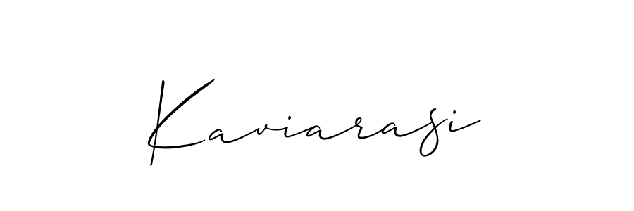 Make a beautiful signature design for name Kaviarasi. With this signature (Allison_Script) style, you can create a handwritten signature for free. Kaviarasi signature style 2 images and pictures png