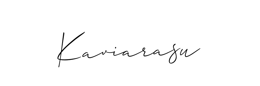 Make a beautiful signature design for name Kaviarasu. With this signature (Allison_Script) style, you can create a handwritten signature for free. Kaviarasu signature style 2 images and pictures png