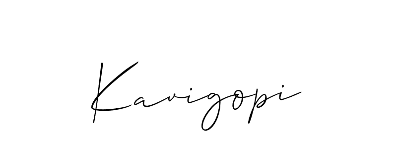 Design your own signature with our free online signature maker. With this signature software, you can create a handwritten (Allison_Script) signature for name Kavigopi. Kavigopi signature style 2 images and pictures png