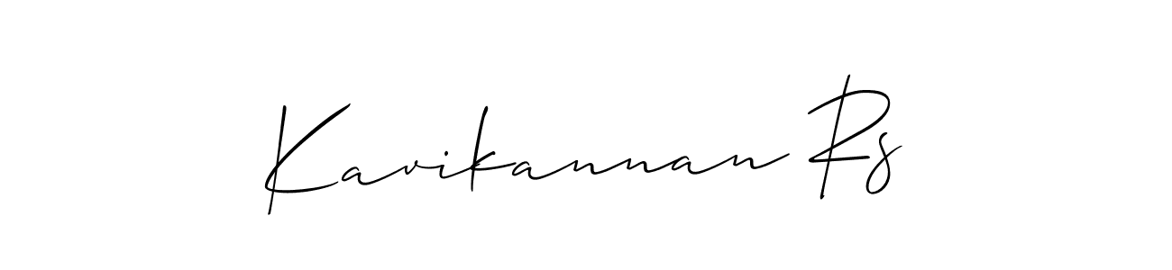It looks lik you need a new signature style for name Kavikannan Rs. Design unique handwritten (Allison_Script) signature with our free signature maker in just a few clicks. Kavikannan Rs signature style 2 images and pictures png